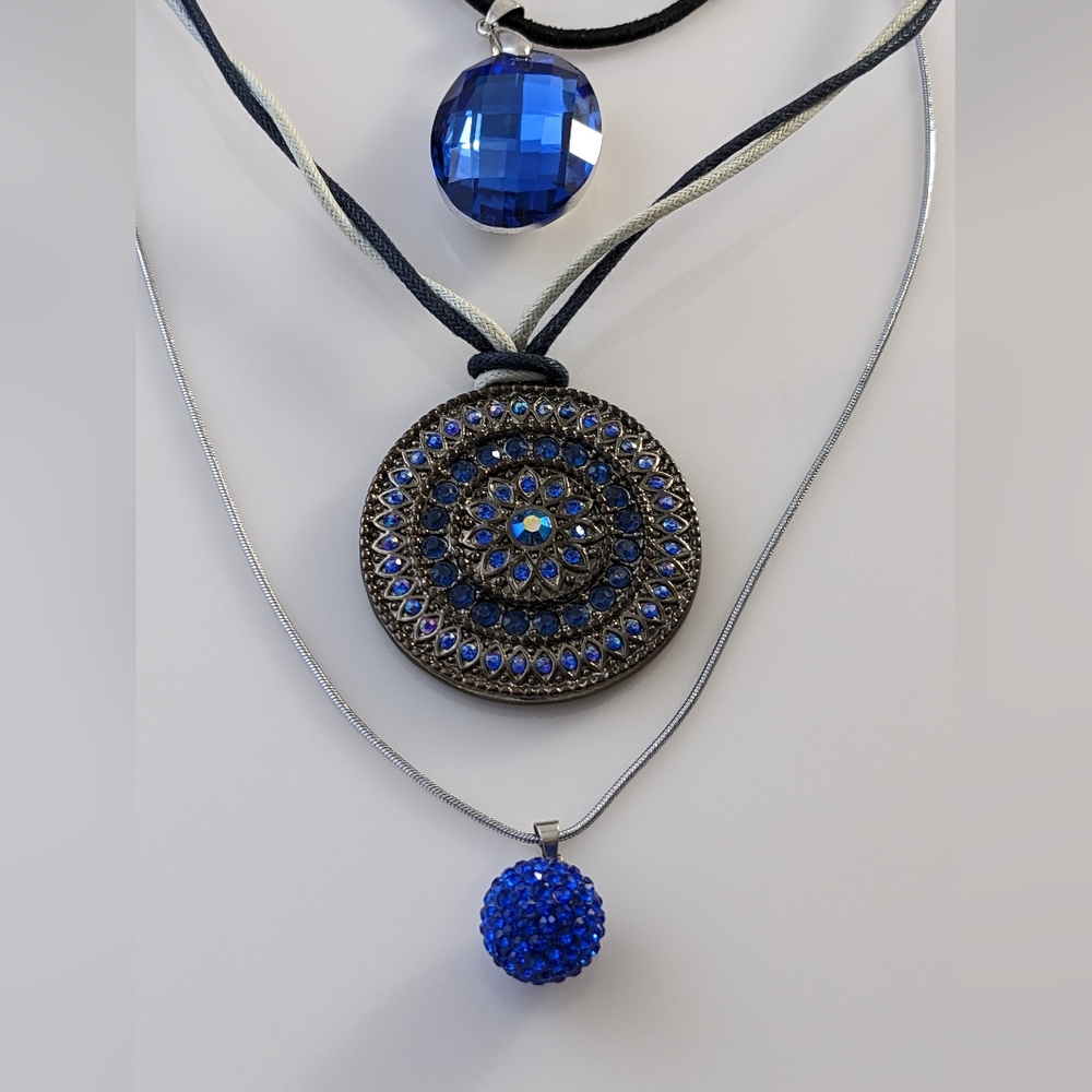 Blue Necklace Trio